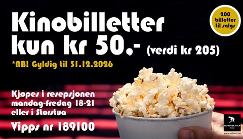 Kjempetilbud på kinobilletter!