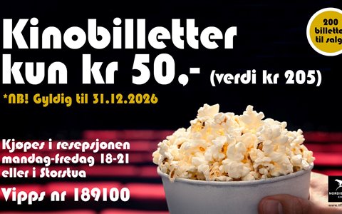 Kjempetilbud på kinobilletter!