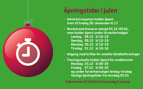 Julens åpningstider