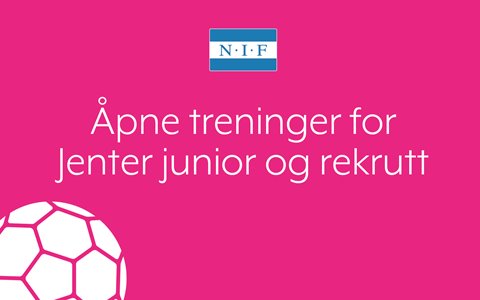 Åpne treninger for junior og rekruttspillere uke 33