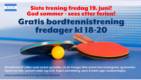 Sommerferie på bordtennisen