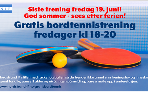 Sommerferie på bordtennisen