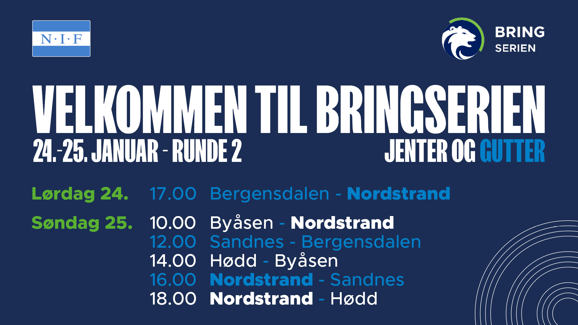 Kom og hei på Bring-lagene våre i helgen!