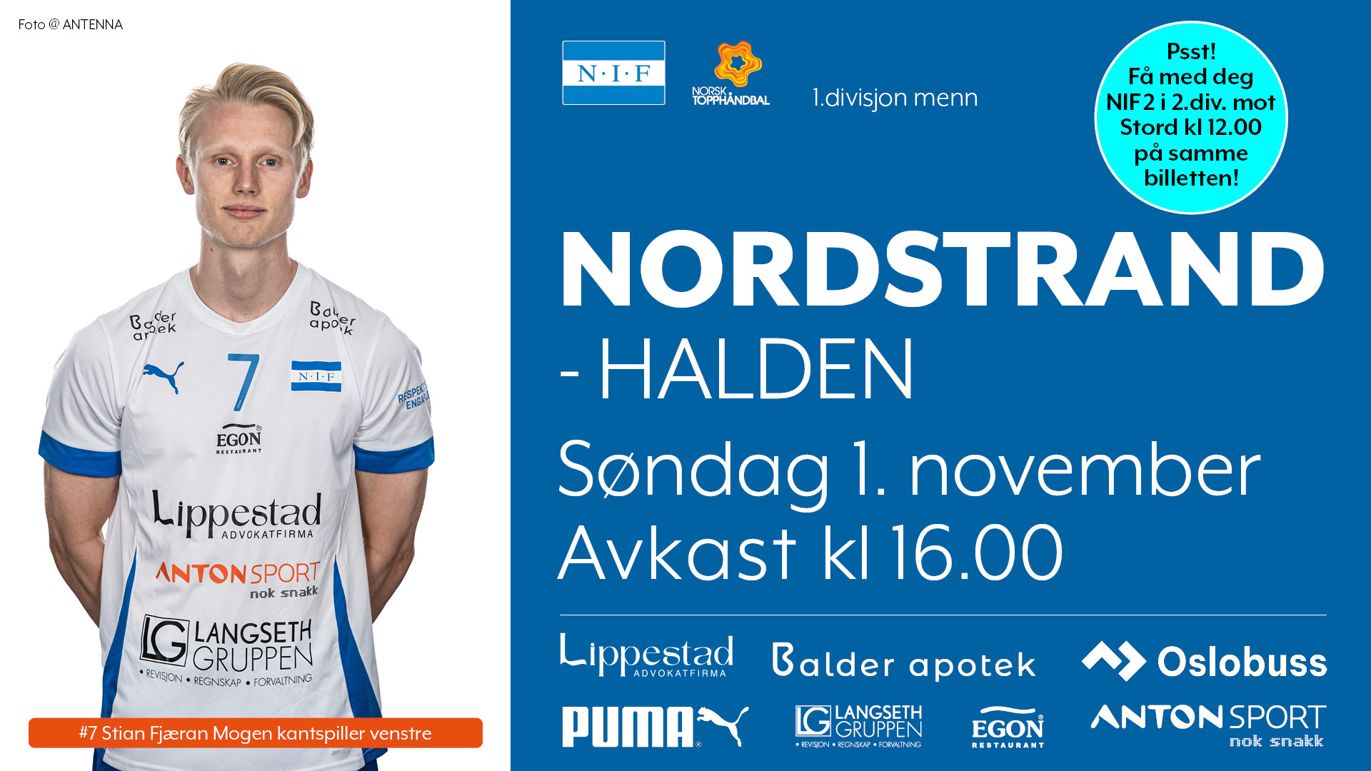 Og to herrekamper søndag!