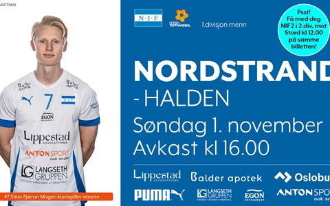 Og to herrekamper søndag!