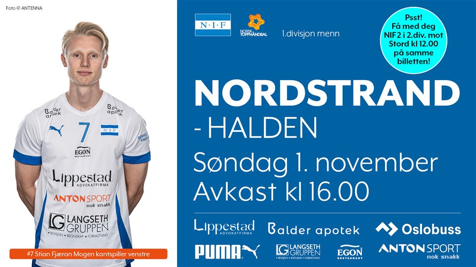 Og to herrekamper søndag!