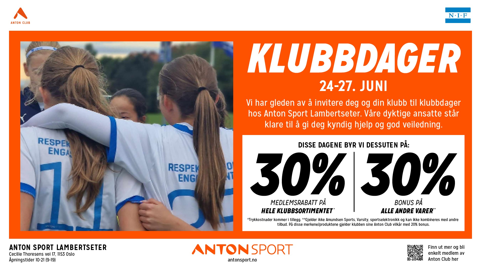 Klubbdager på Anton Lambertseter fra onsdag