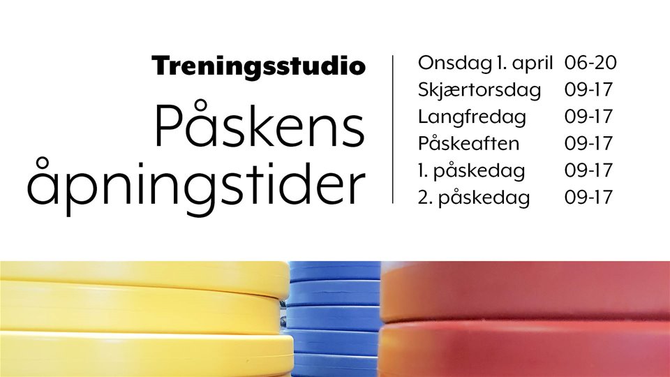 Åpningstider i påsken