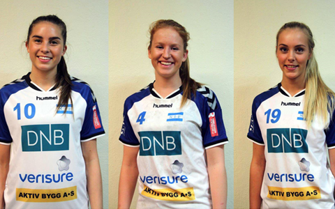 Tre NIF-jenter på samling med LK96-landslaget