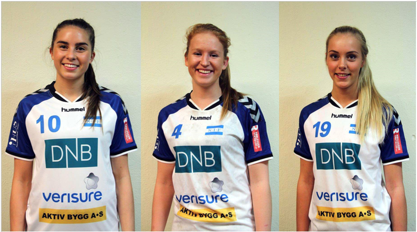 Tre NIF-jenter på samling med LK96-landslaget