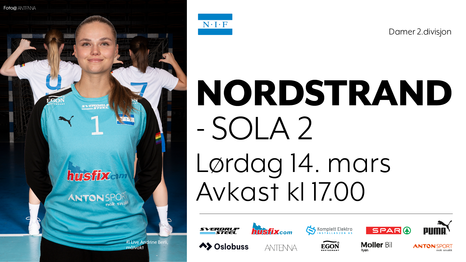 Damene mot Sola på lørdag!
