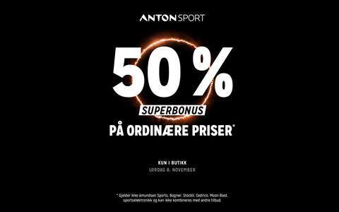 Superbonus hos Anton Sport i morgen!
