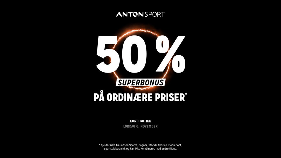 Superbonus hos Anton Sport i morgen!