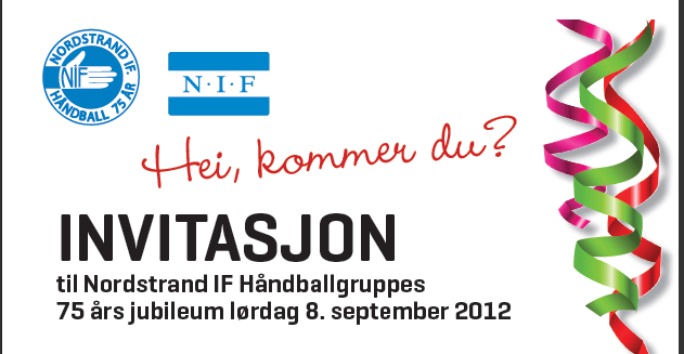 NIF Håndballs jubileumsfest lørdag 8
